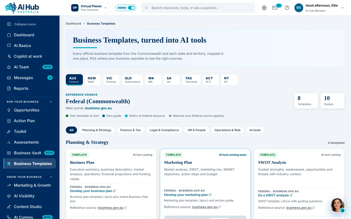 Modelli aziendali per stato, con link alle fonti ufficiali